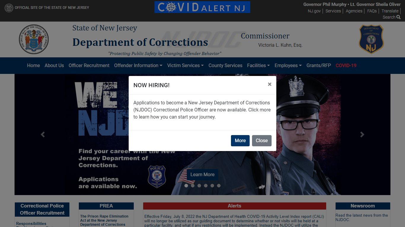 New Jersey Department of Corrections | Official Website - State